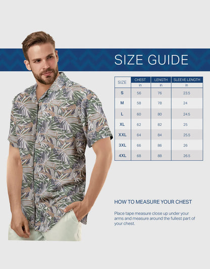 Men's Casual Button-Down Hawaiian Shirt