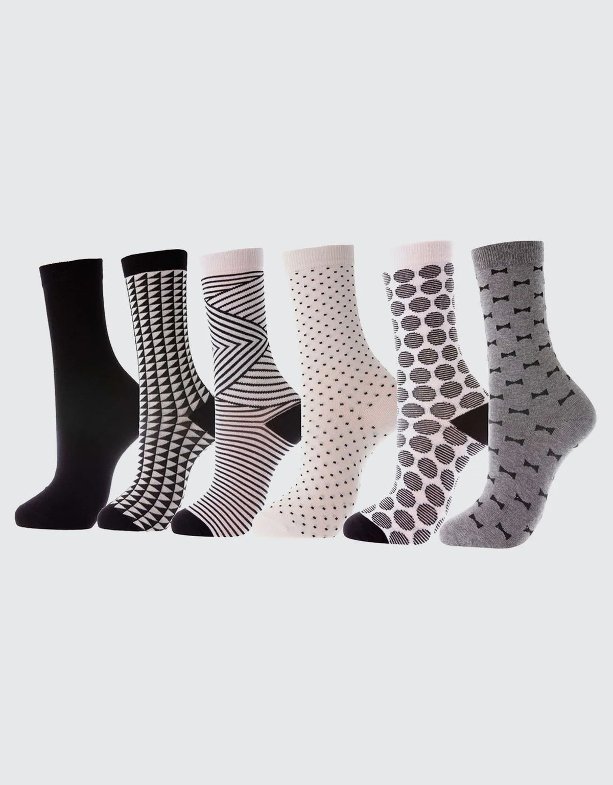 Women's Dress Crew Socks 6 Pack