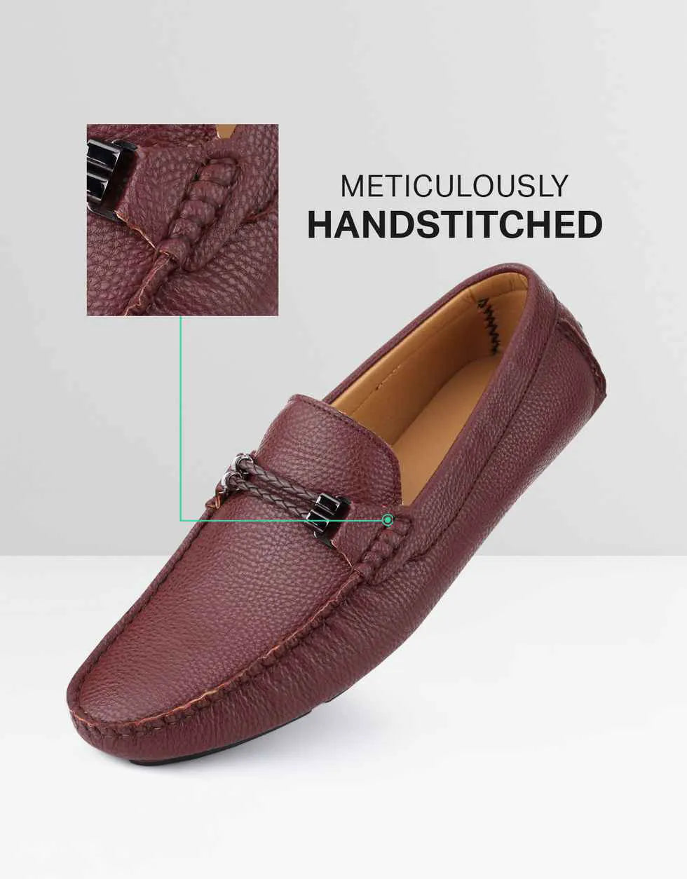 Speckled Leather Casual Loafers