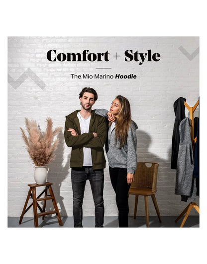 Men’s Full Zip Hooded Sweatshirt by Mio Marino