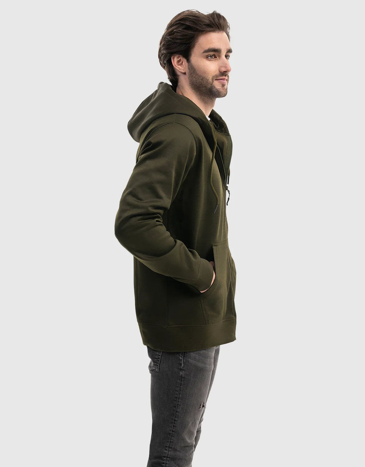 Men’s Full Zip Hooded Sweatshirt by Mio Marino