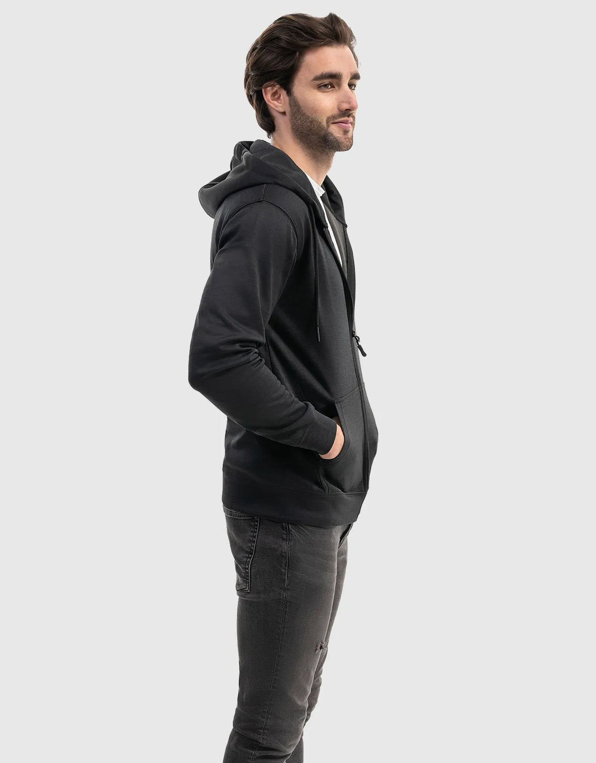 Men’s Full Zip Hooded Sweatshirt by Mio Marino