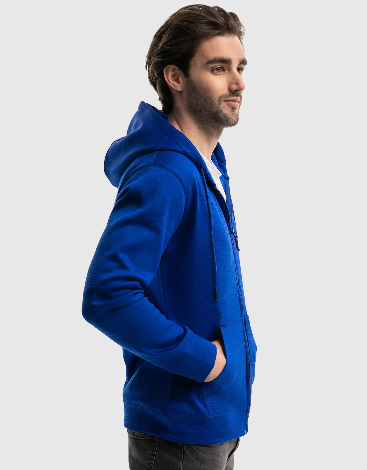 Men’s Full Zip Hooded Sweatshirt by Mio Marino