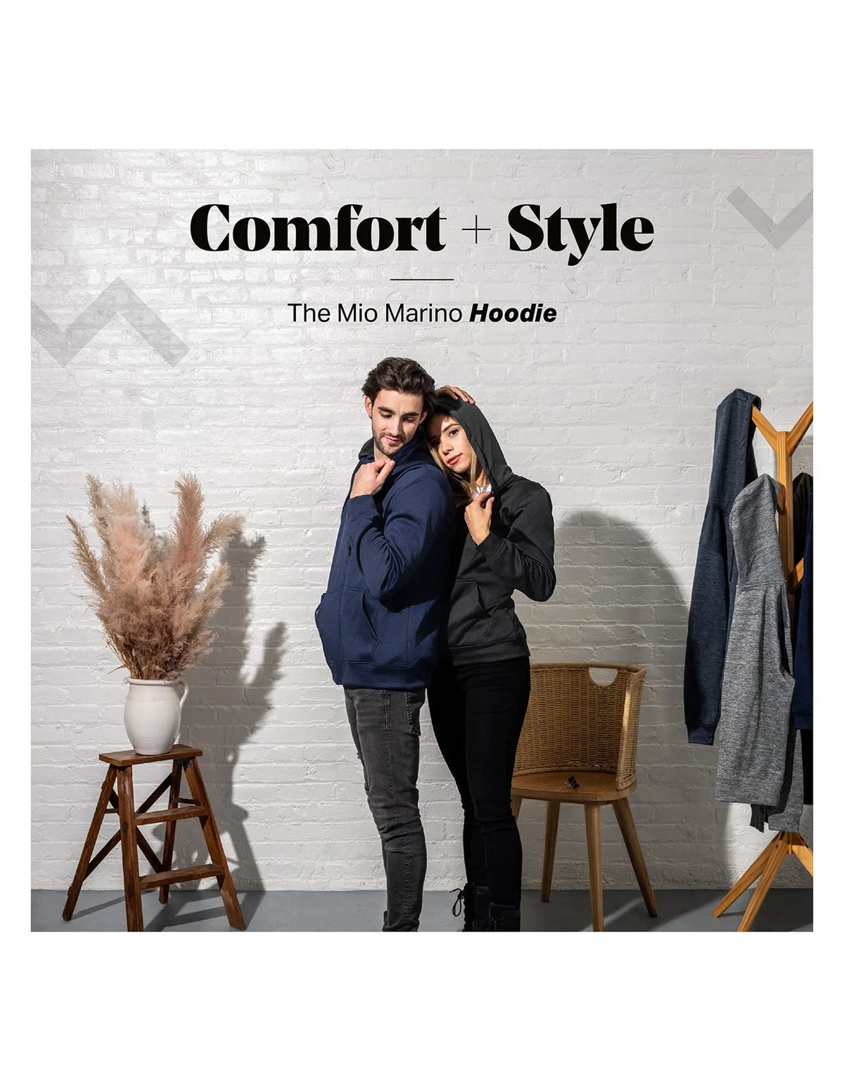 Men’s Full Zip Hooded Sweatshirt by Mio Marino