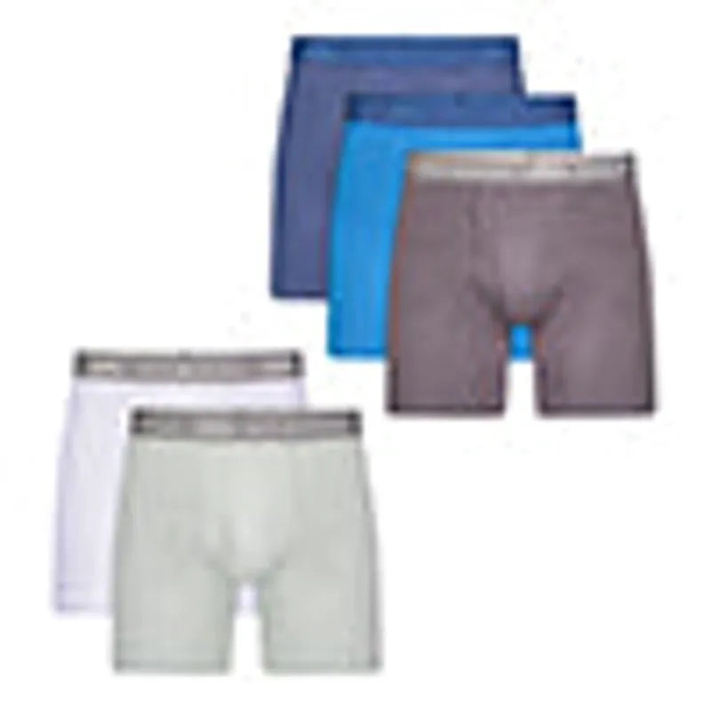 Premium Cotton Men's Boxers, 5-Pack