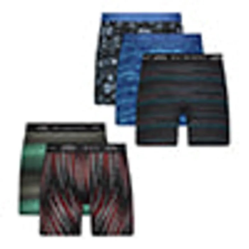 Mio Marino Premium Cotton Men's Boxers, 5-Pack Breathable Moisture Wicking Briefs for Comfort Skin Fit Bold Colors