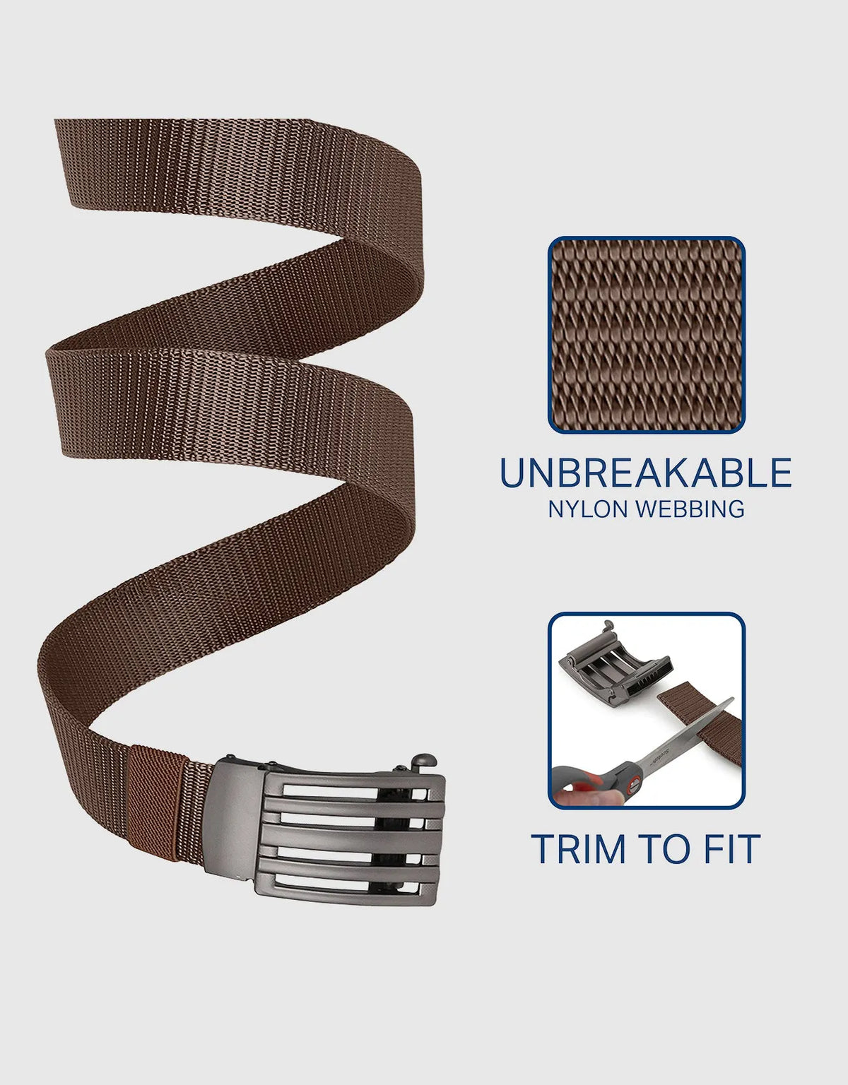 Mio Marino Mens Adjustable Tactical Ratchet Golf Belt-2 pack