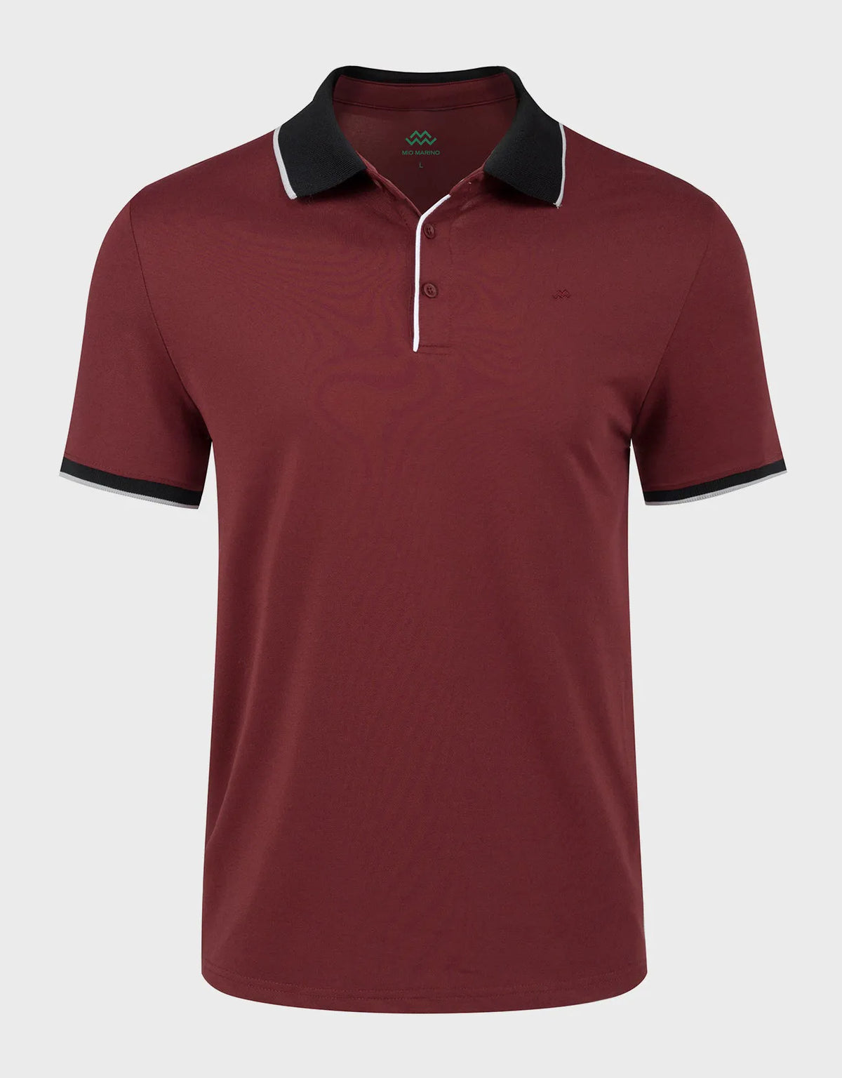 Men's Classic-Fit Cotton-Blend Pique Polo Shirt with Contrast Collar