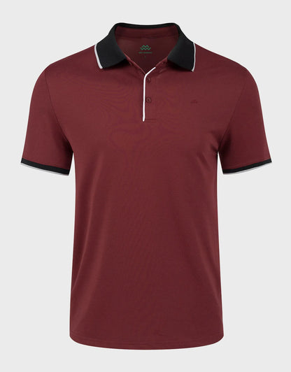 Men's Classic-Fit Cotton-Blend Pique Polo Shirt with Contrast Collar