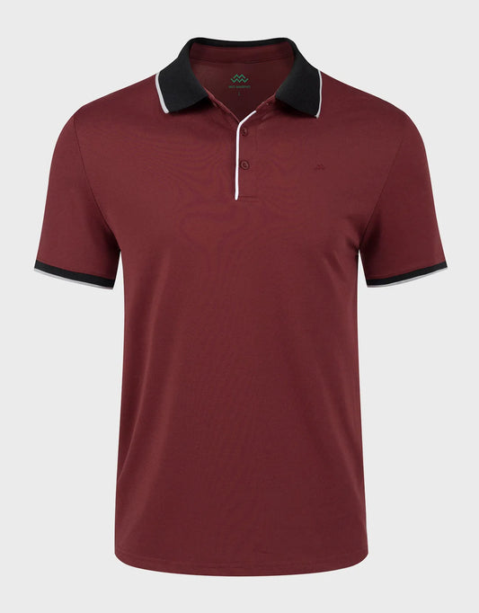 Men's Classic-Fit Cotton-Blend Pique Polo Shirt with Contrast Collar