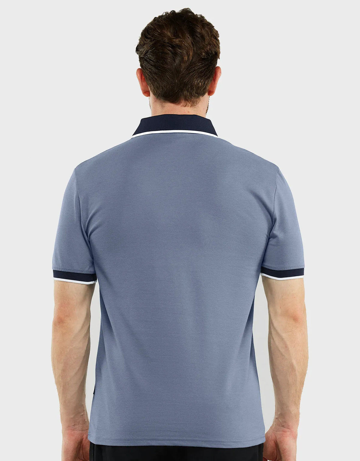 Men's Classic-Fit Cotton-Blend Pique Polo Shirt with Contrast Collar