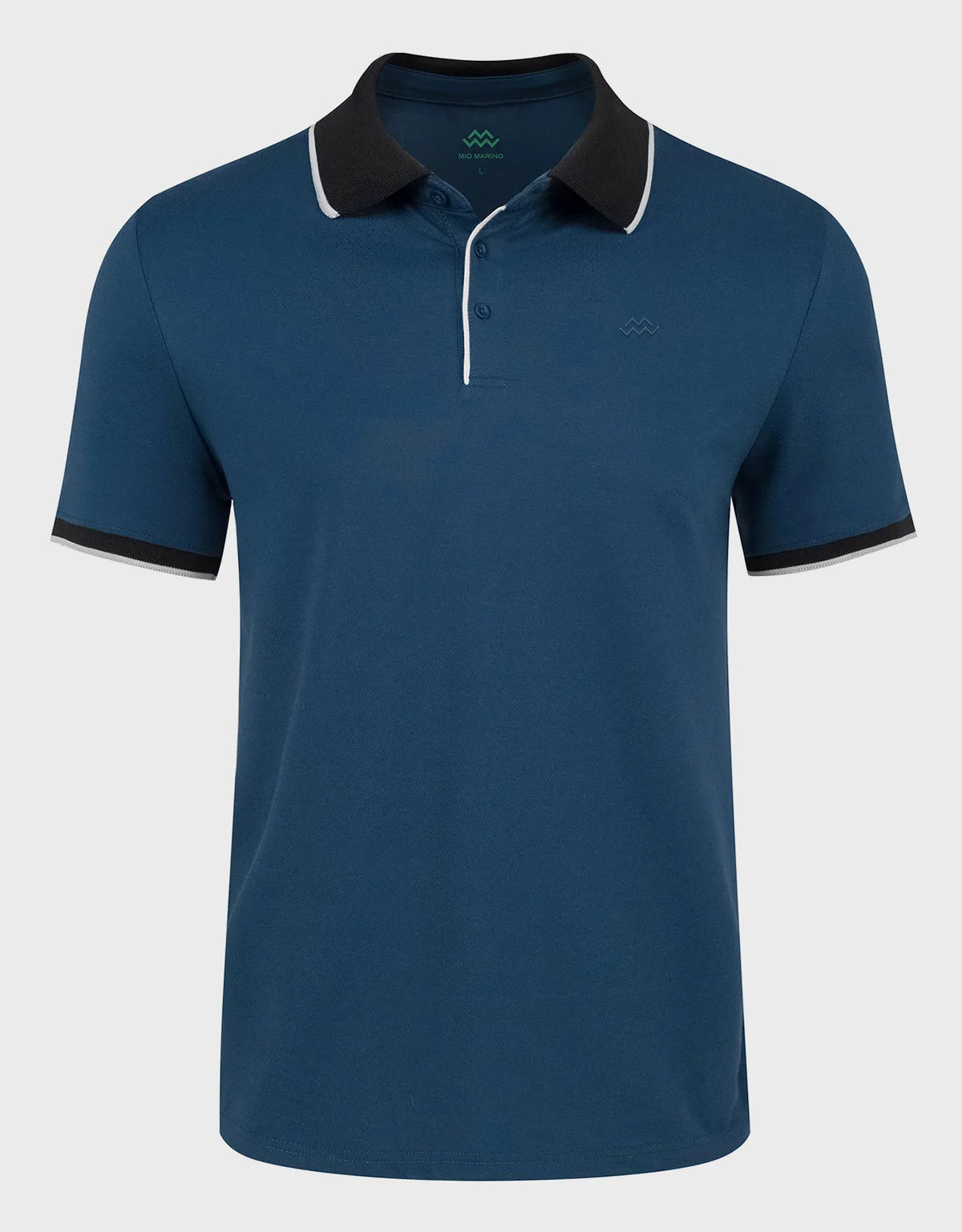 Men's Classic-Fit Cotton-Blend Pique Polo Shirt with Contrast Collar