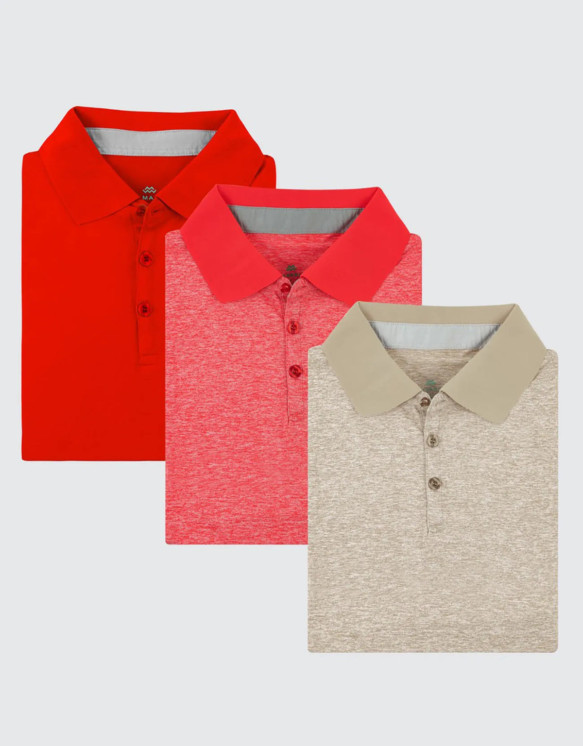 Khaki, Salmon Red, Red