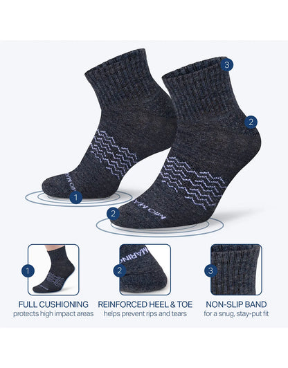 Men's Moisture Control Low Cut Ankle Socks 6 Pack