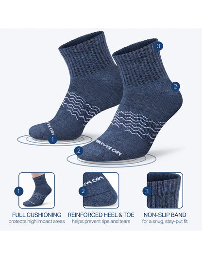 Men's Moisture Control Low Cut Ankle Socks 6 Pack