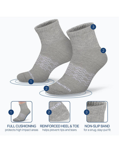 Men's Moisture Control Low Cut Ankle Socks 6 Pack