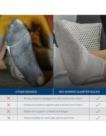 Men's Moisture Control Low Cut Ankle Socks 6 Pack