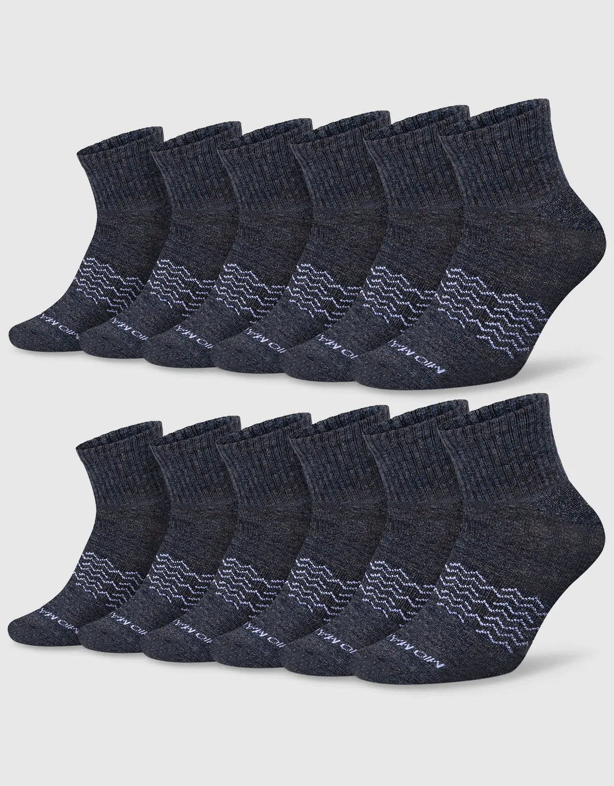 Men's Moisture Control Low Cut Ankle Socks 12 Pack