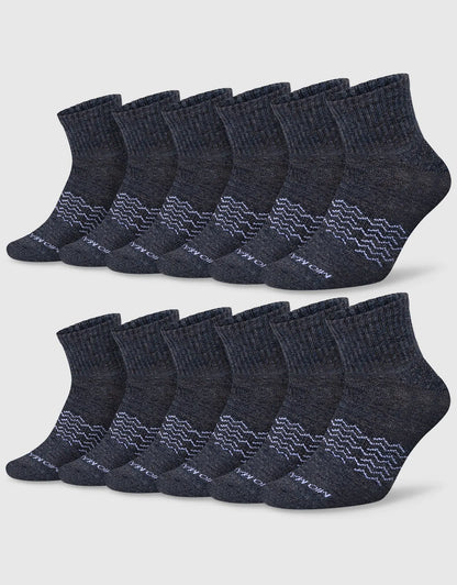 Men's Moisture Control Low Cut Ankle Socks 12 Pack