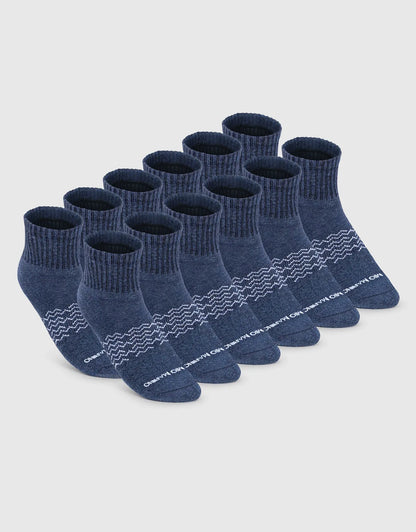 Men's Moisture Control Low Cut Ankle Socks 12 Pack