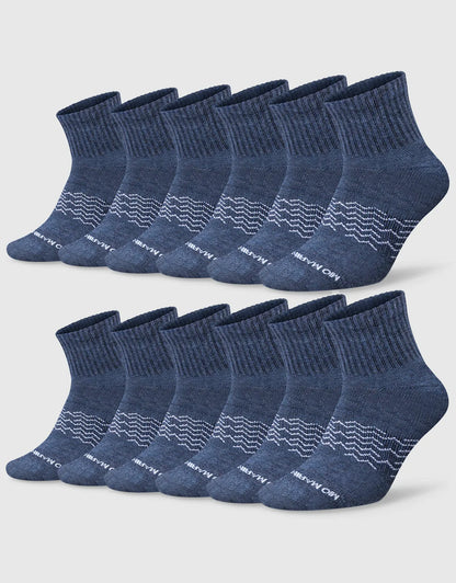 Men's Moisture Control Low Cut Ankle Socks 12 Pack