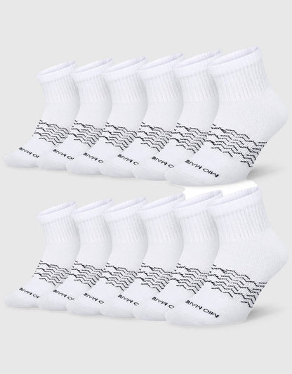 Men's Moisture Control Low Cut Ankle Socks 12 Pack