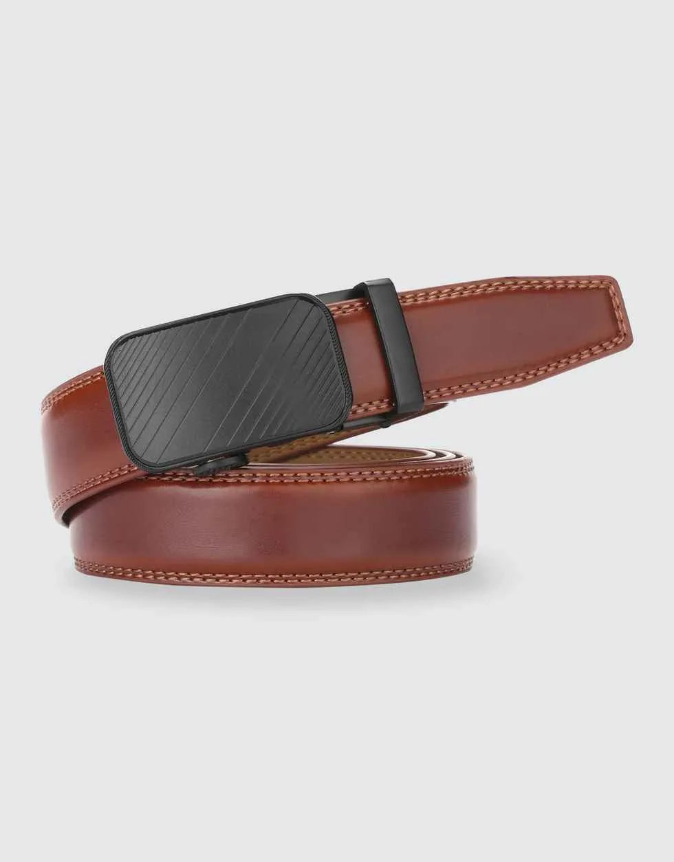 Men's Modern Striped Ratchet Belt