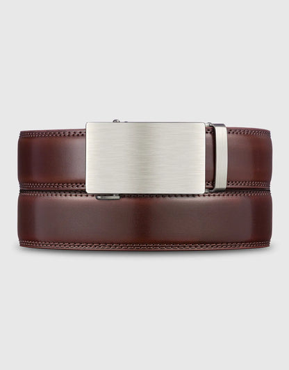Brushed Metal Ratchet Belt