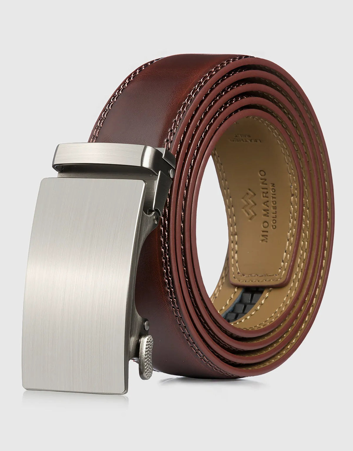 Brushed Metal Ratchet Belt