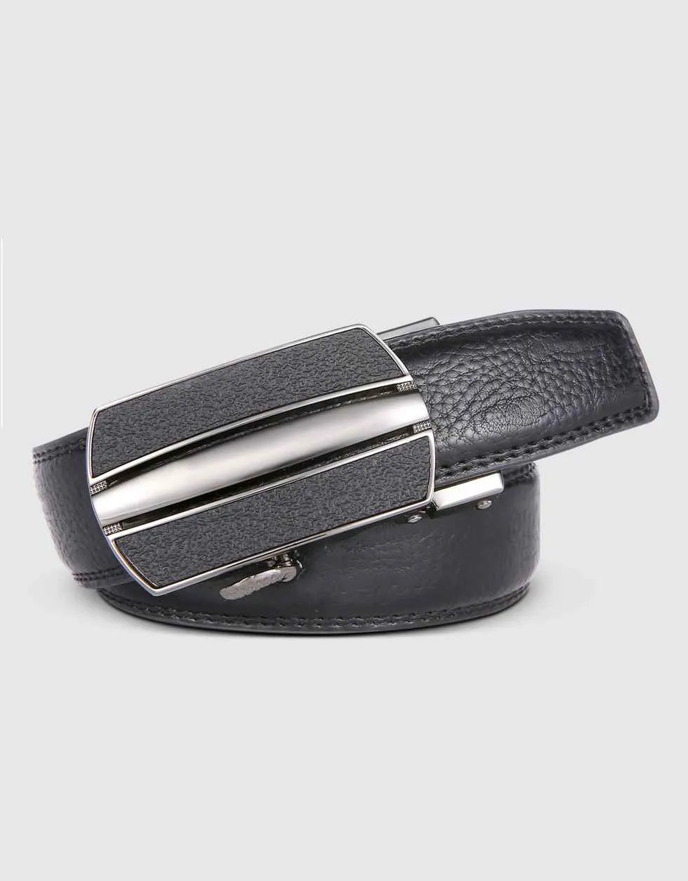 Leather Grid Designer Ratchet Belt