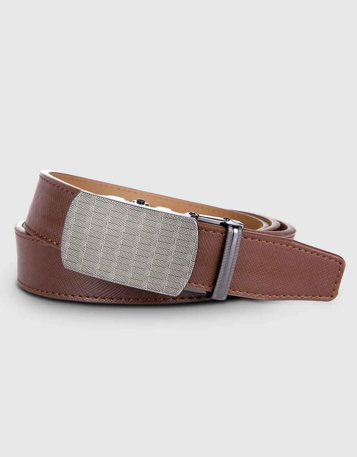 Men's Filigree Leather Ratchet Belt