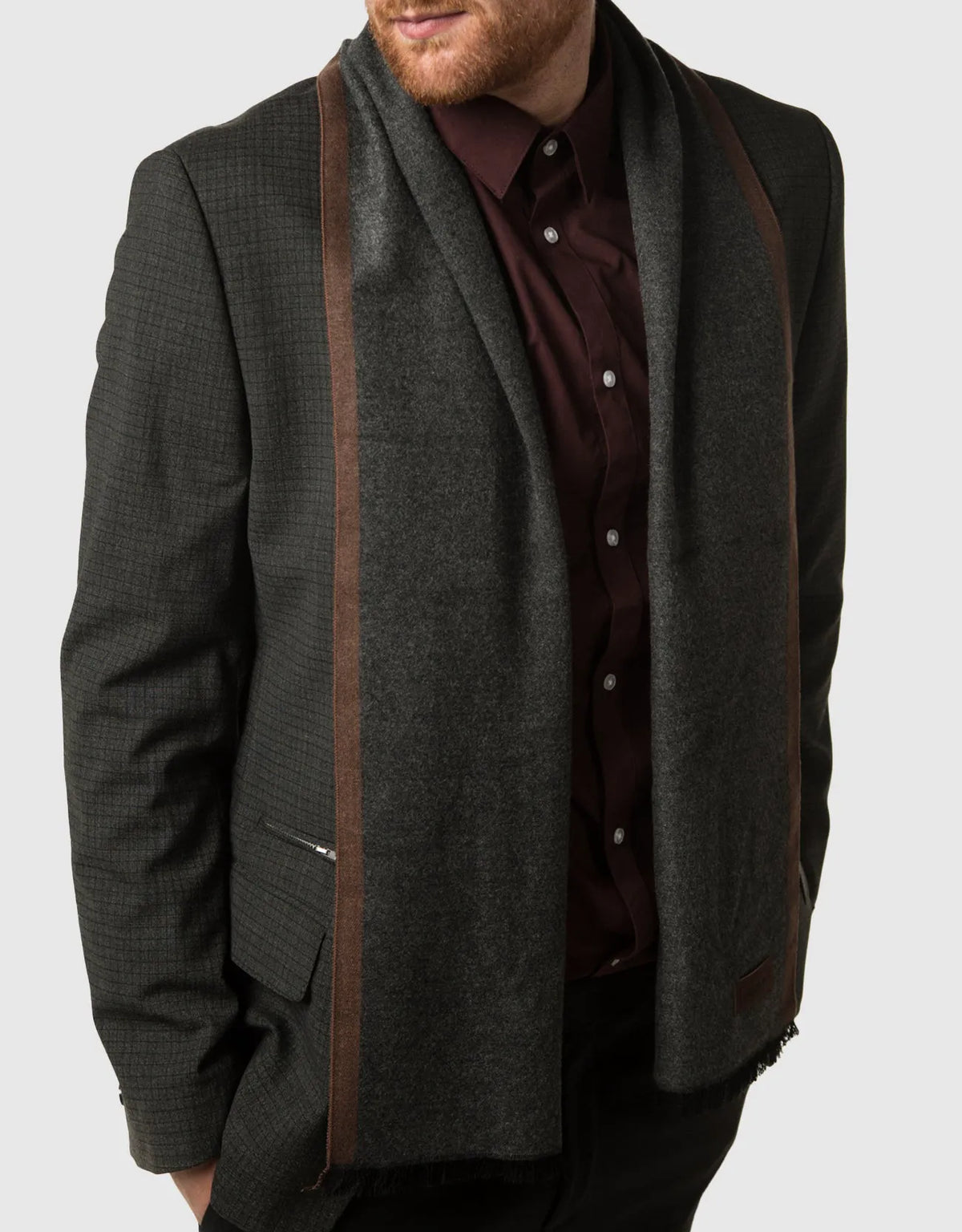 Men's Cashmere Feel, 100% Cotton Fashion Winter Scarf