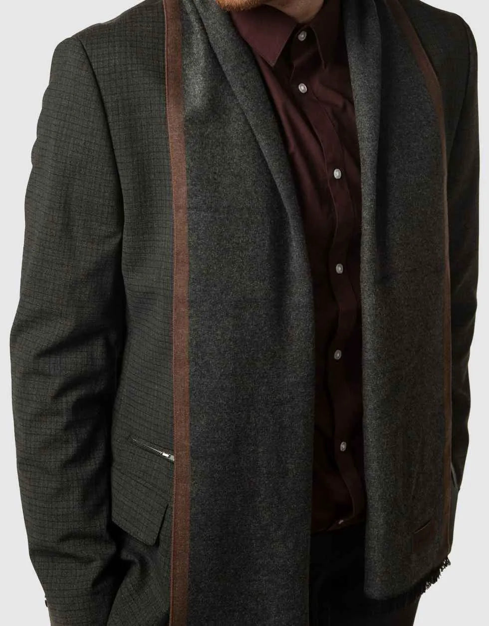 Men's Cashmere Feel, 100% Cotton Fashion Winter Scarf