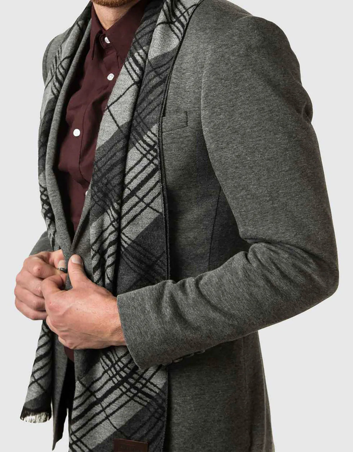 Black Gray Diagonal Plaid