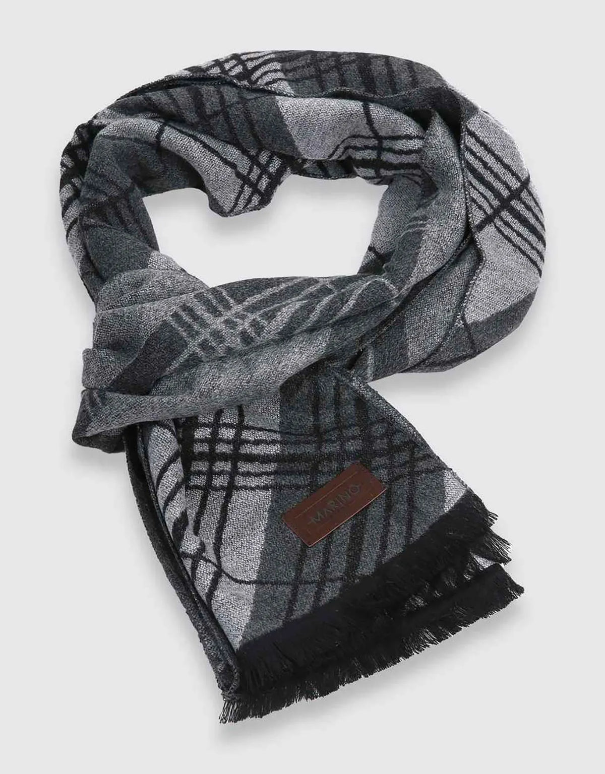 Black Gray Diagonal Plaid