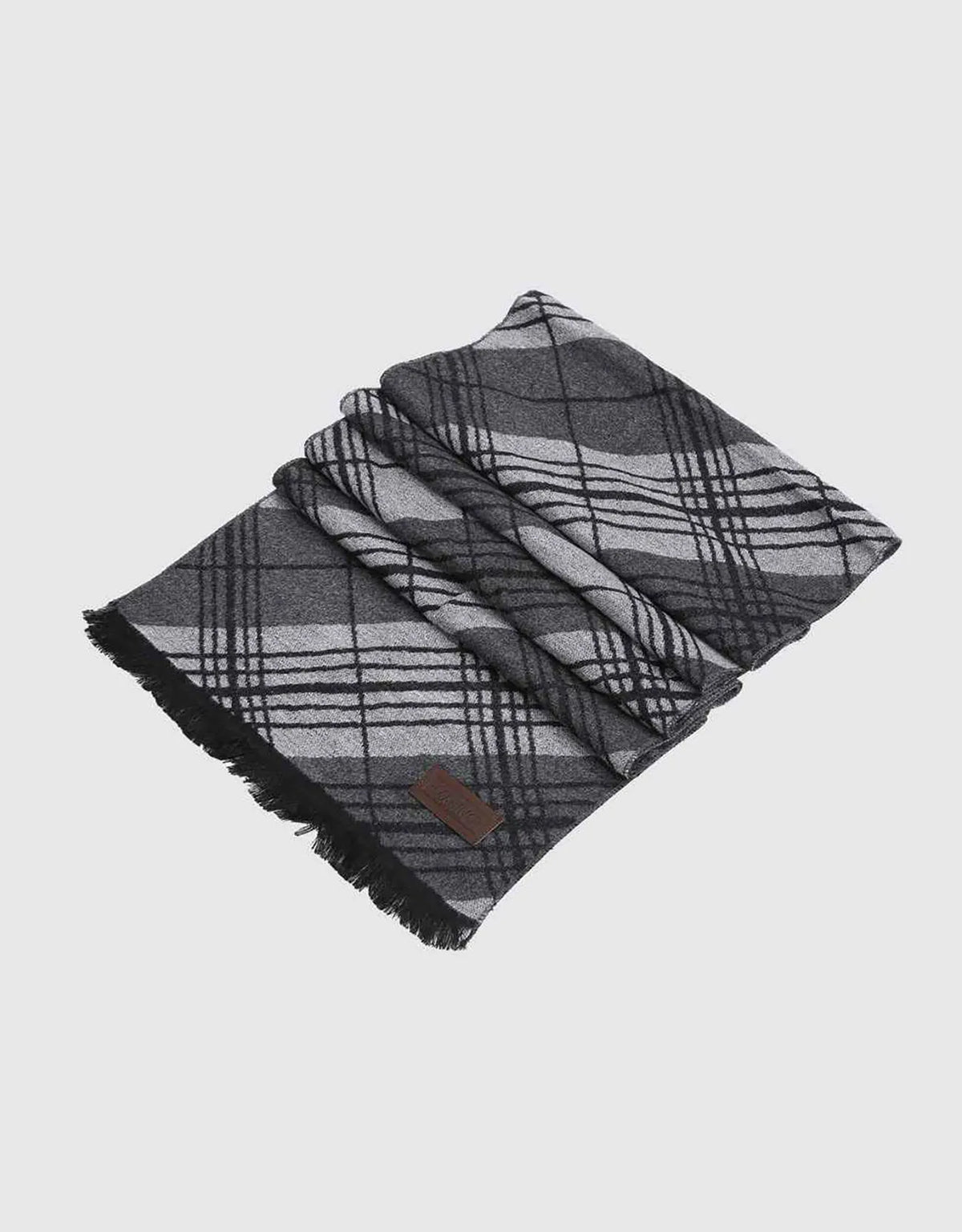 Black Gray Diagonal Plaid