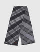 Black Gray Diagonal Plaid