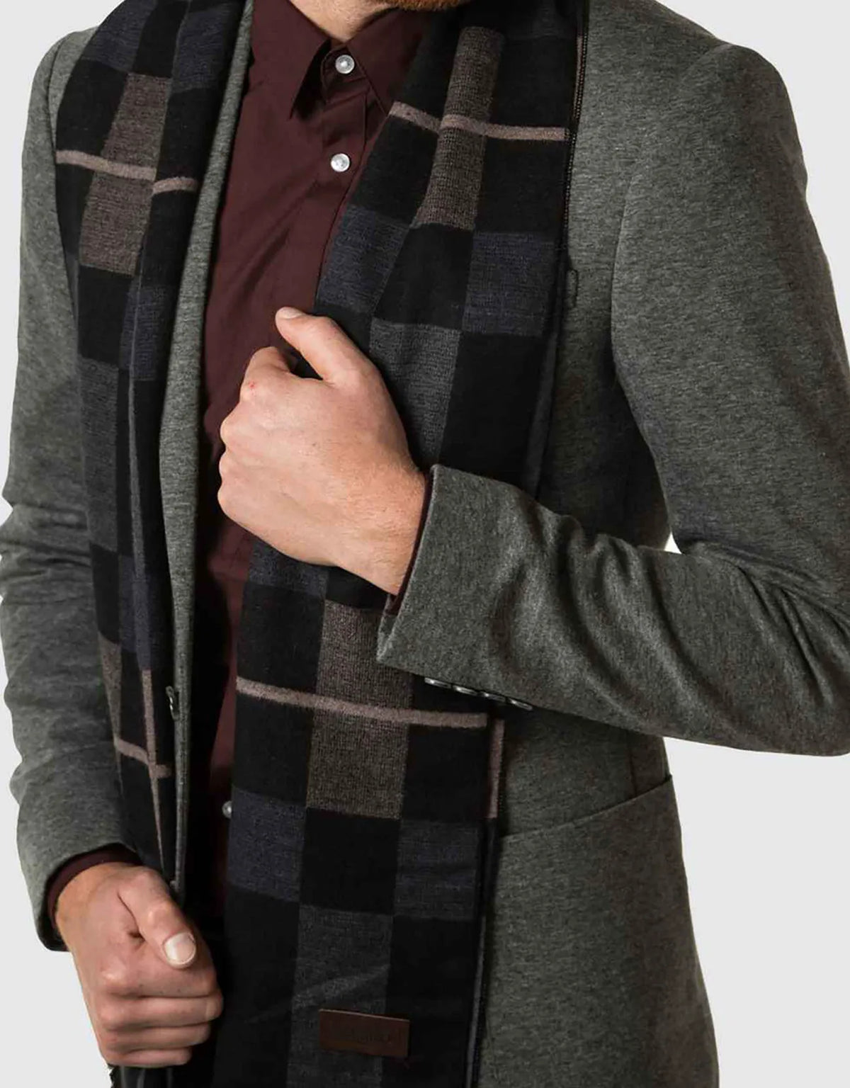 Black Gray & Blue Checked