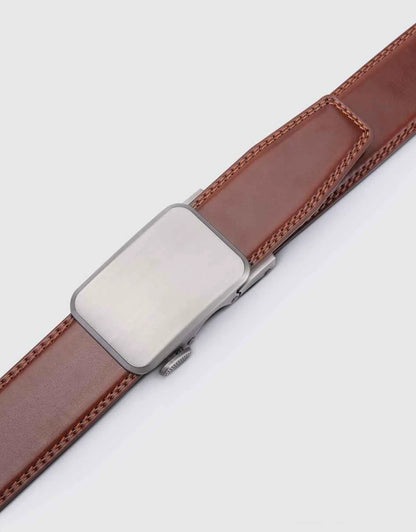 Dimensional Solid Buckle Ratchet Belt