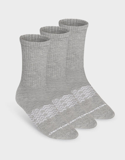 Men's Moisture Control Athletic Crew Socks - 3 pack