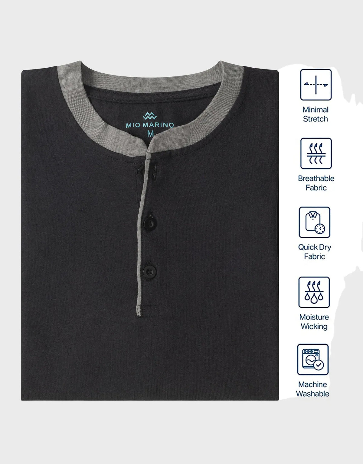 Men's Short Sleeve Henley T-Shirt