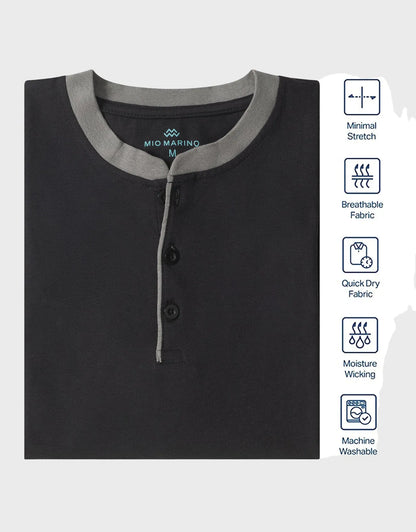 Men's Short Sleeve Henley T-Shirt