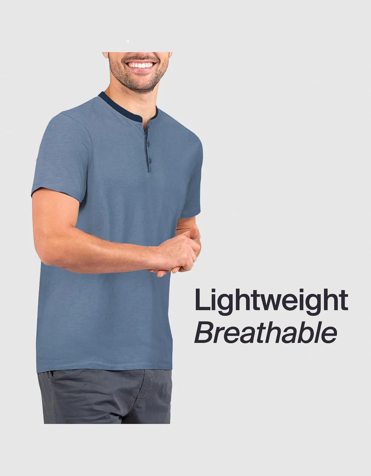 Men's Short Sleeve Henley T-Shirt