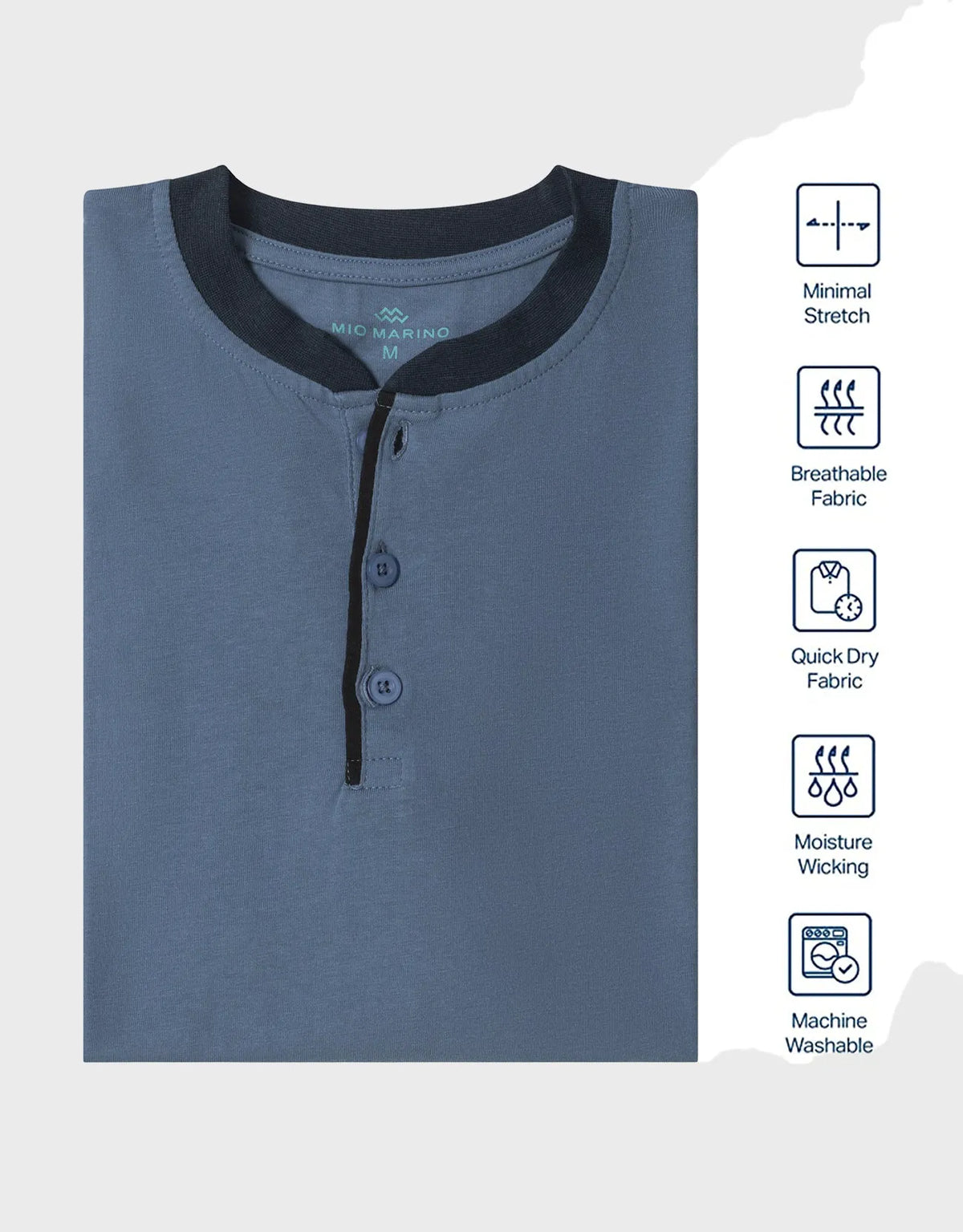 Men's Short Sleeve Henley T-Shirt