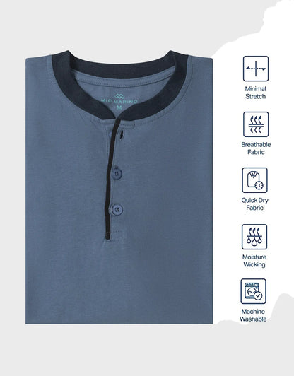 Men's Short Sleeve Henley T-Shirt