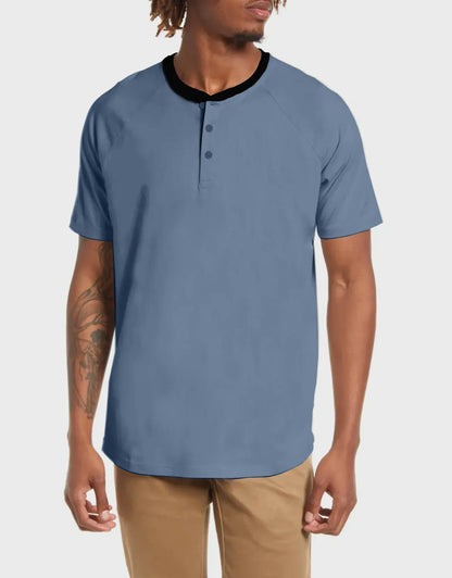 Men's Short Sleeve Henley T-Shirt