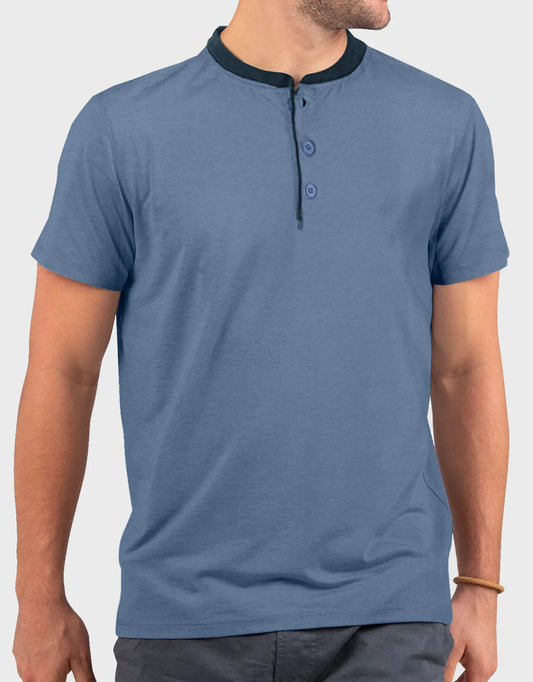Men's Short Sleeve Henley T-Shirt