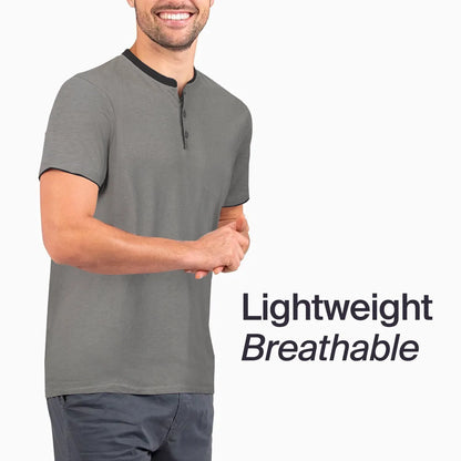 Men's Short Sleeve Henley T-Shirt