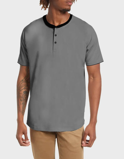 Men's Short Sleeve Henley T-Shirt