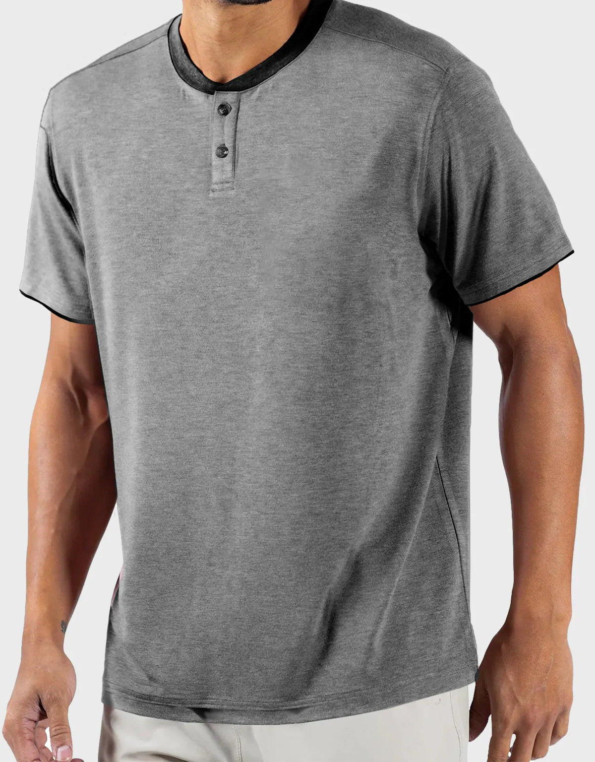 Men's Short Sleeve Henley T-Shirt